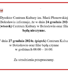 Informacja - 24.12.2024