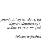 Koncert Noworoczny odwołany