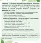 Ogłoszenie o rekrutacji kandydatów...