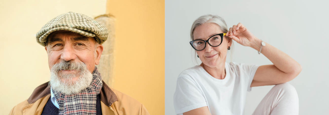Seniorzy: kobieta i mężczyzna